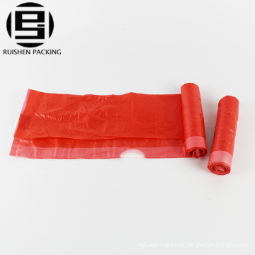 Custom cheap colored hdpe drawstring trash garbage bags on roll